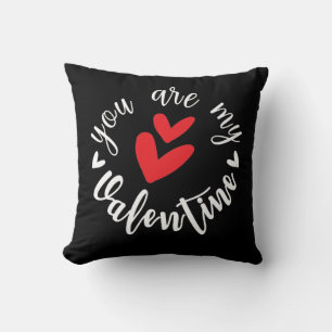 You are my Valentine, two little hearts Throw Pillow