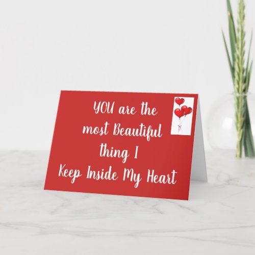YOU ARE MY WORLD LOVE CARD HOLIDAY CARD