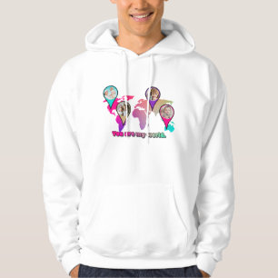 You Are My World Multicolor Map Photo Collage Hoodie