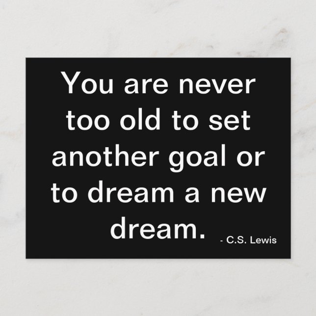 You are never too old - postcard (Front)