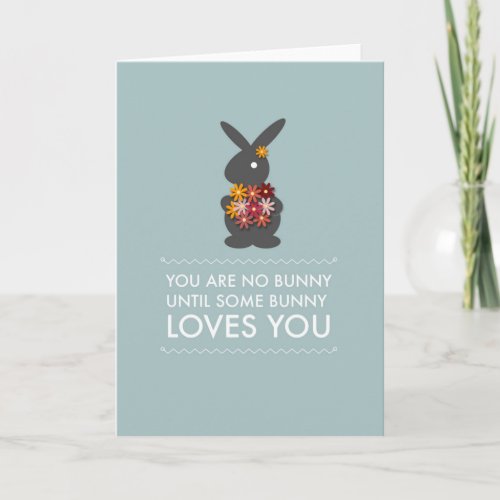 You are No Bunny Papercut Style Holiday Card
