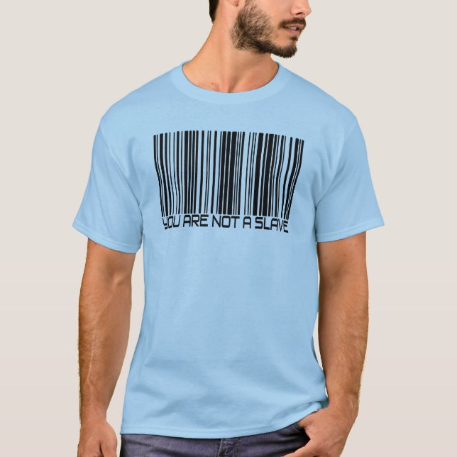 You Are Not A Slave - Bar Code T-shirt (Front)