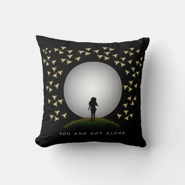 You Are Not Alone Angel Message of Hope Pillow (Front)
