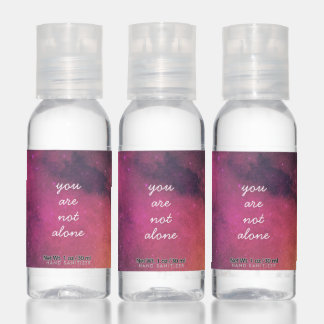 You are not alone Galaxy Inspiring Quote Hand Sanitizer