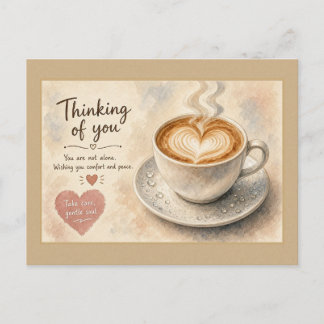 You Are Not Alone Gentle Soul Latte Postcard