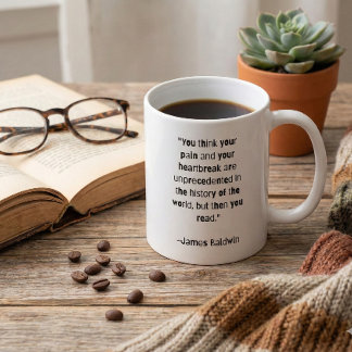 “You Are Not Alone” James Baldwin Quote Mug