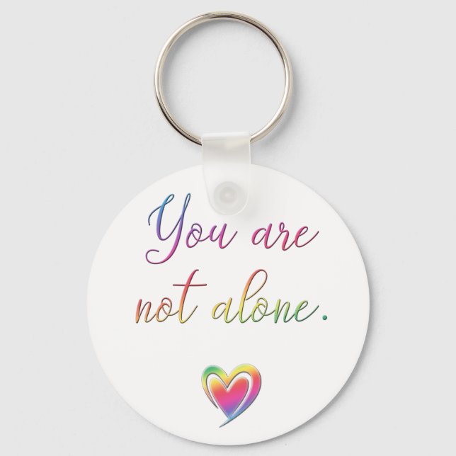 You Are Not Alone/Safety Pin Keychain (Front)