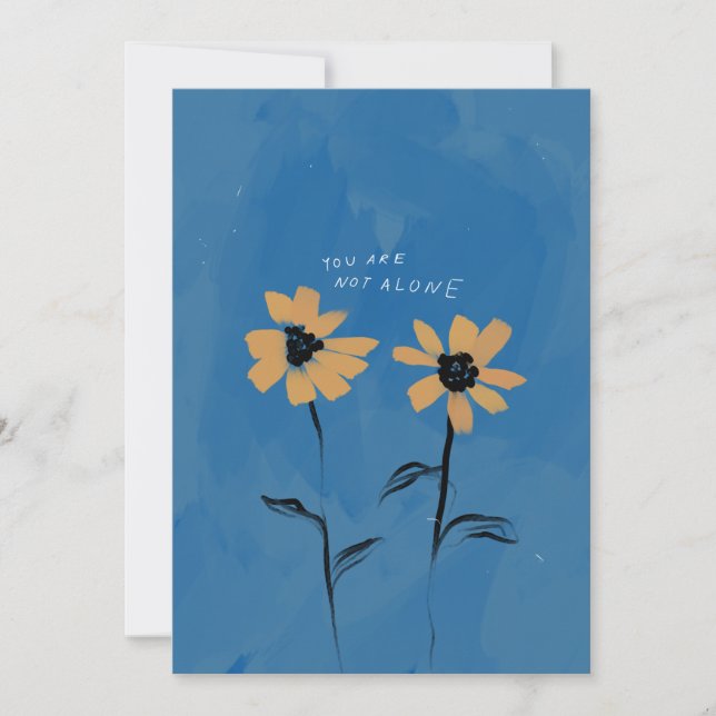 You Are Not Alone - Sympathy Friendship Thank You Card (Front)