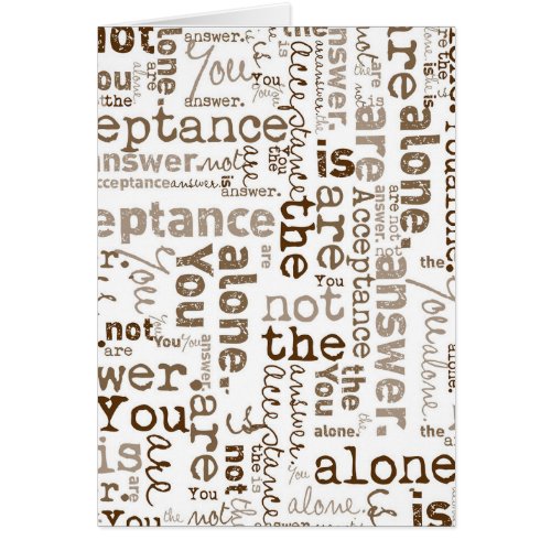 You Are Not Alone word collage