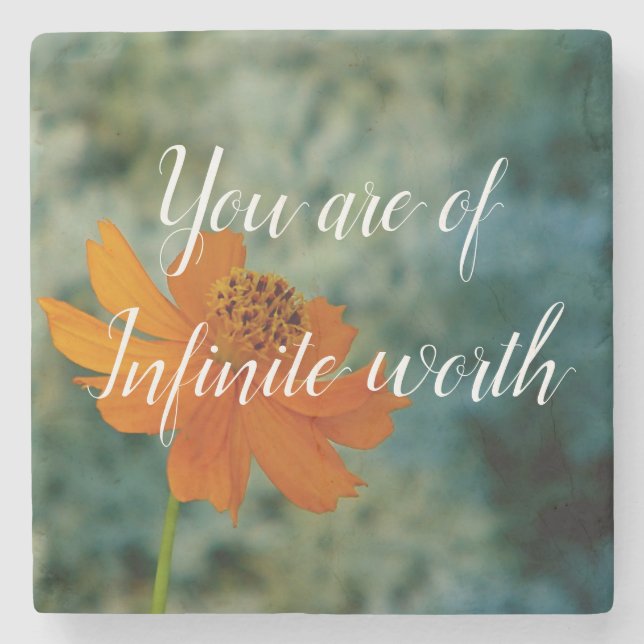 You are of infinite worth stone coaster (Front)