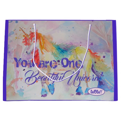 You Are One Beautiful Unicorn Birthday Gift Bag