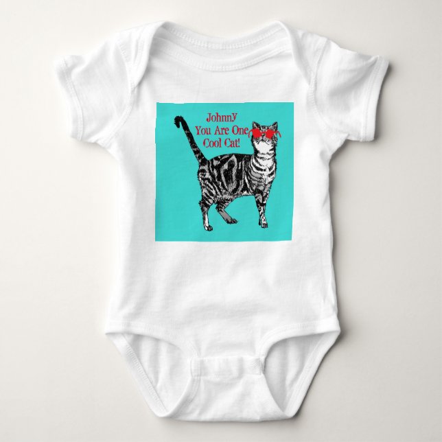 You Are One Cool Cat Babies One-Piece Bodysuit (Front)