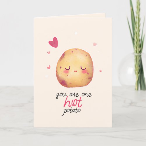 You are one HOT Potato Valentine Potato Pun Holiday Card