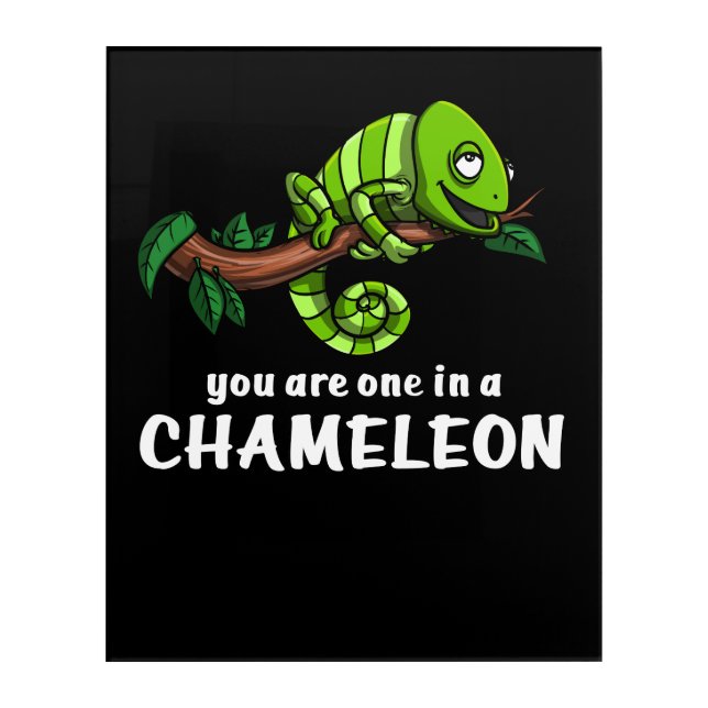 You Are One In A Chameleon Funny Lizard Acrylic Print (Front)