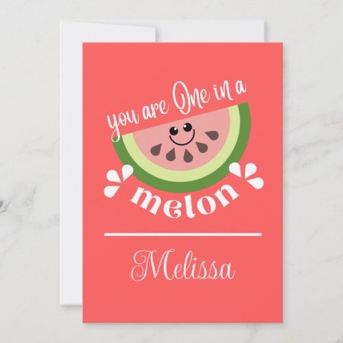 You Are One In A Melon Holiday Card