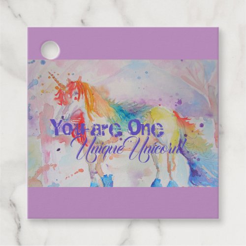 You Are One Unique Unicorn Girls Pink Unicorns Favor Tags