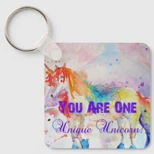 You Are One Unique Unicorn! Postcard ladies Girls Keychain