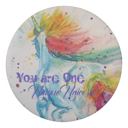 You Are One Unique Unicorn Rainbow Watercolor Eraser
