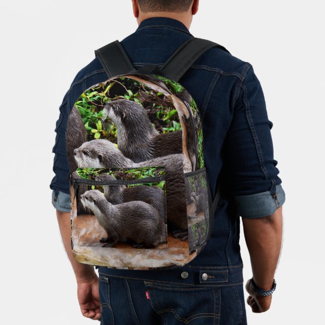 You Are Otterly Adorable, Otter Printed Backpack (Insitu (Model))
