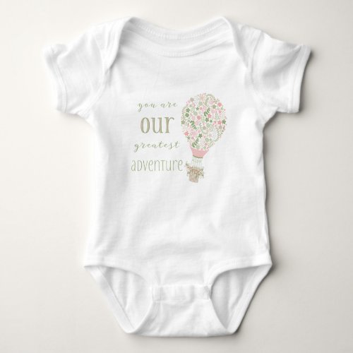 You are our Greatest Adventure in Pink Baby Bodysuit