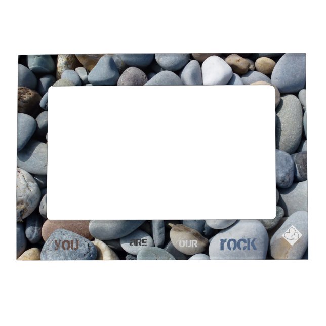 You Are Our Rock Pebble Stones Picture Frame (Front)