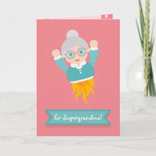 You are our Superhero Grandma! Bold Version Card