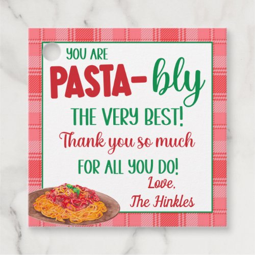 You are Pasta_Bly The Best Favor Tags