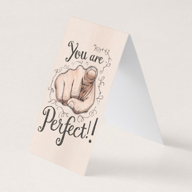 You Are Perfect Confidence Affirmation Folded Card (Front)