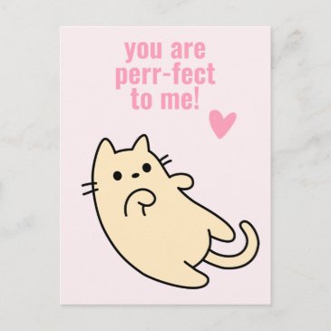 You Are Perr-fect! Cute Cat Classroom Valentine