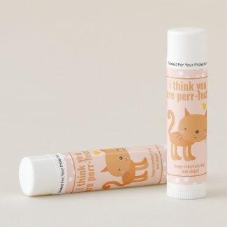 You are Purr-fect! Cute Cat Valentines Day Lip Balm