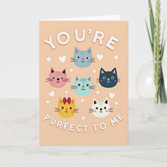 You Are Purrfect To Me Cats Card (Front)