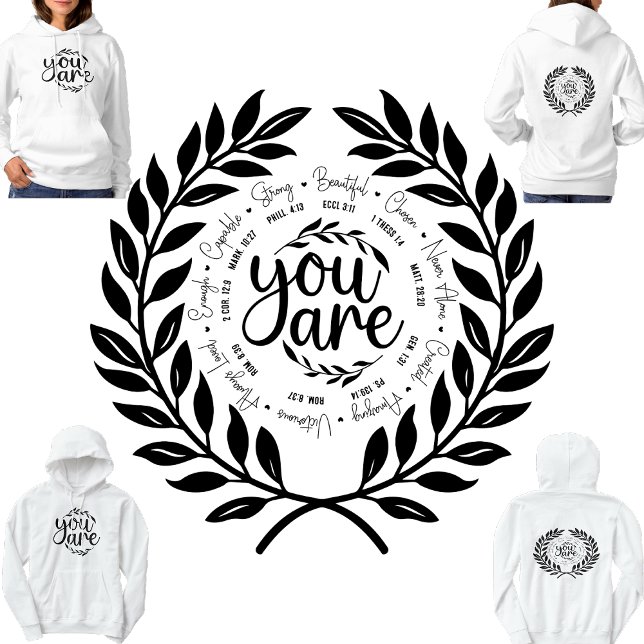 "You Are" Religious Inspirational Bible Verse Hoodie (Creator Uploaded)