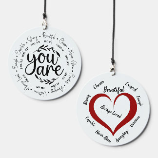 "You Are" Religious Inspirational Bible Verses Wind Chime