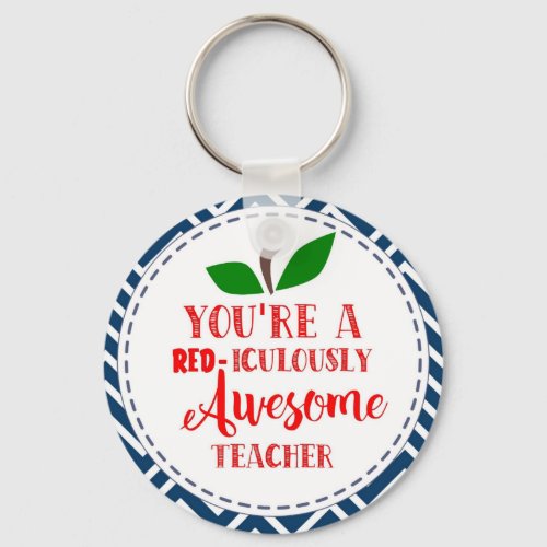 you are ridiculously awesome teacher keychain
