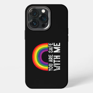 You Are Safe With Me LGBTQ Pride Month Rainbow iPhone 13 Pro Case