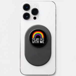 You Are Safe With Me LGBTQ Pride Month Rainbow PopSocket