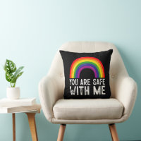 You Are Safe With Me LGBTQ Pride Month Rainbow