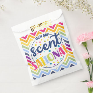 You Are Scent-sational Rainbow Chevron Colorful Favor Bag