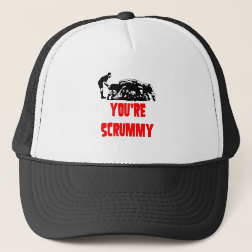 You Are Scrummy Funny Rugby Valentine Trucker Hat