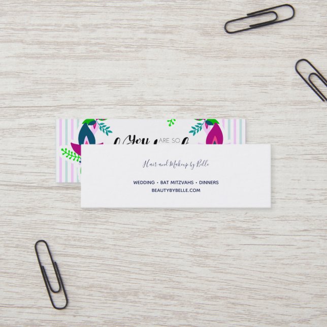 You are so Beautiful! Mini Business Card (Front/Back In Situ)