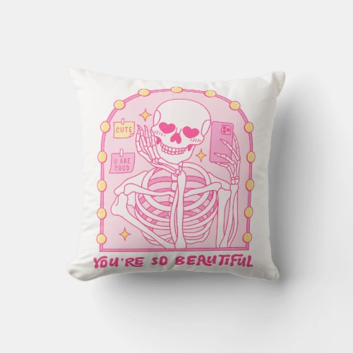You Are So Beautiful Throw Pillow