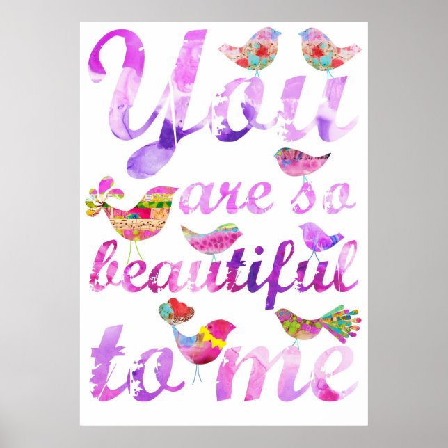 You Are So Beautiful To Me (PINK) Poster (Front)