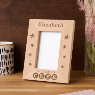 You are so cute custom name stars engraved frames