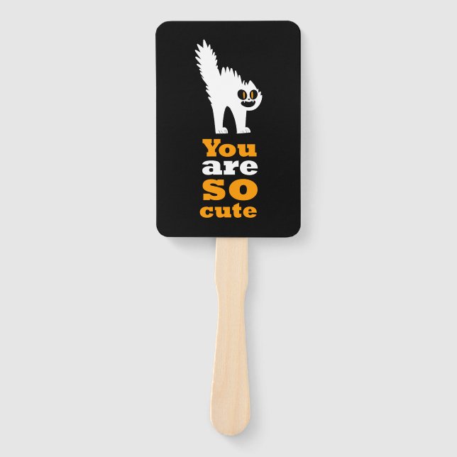 You are so cute frustred cat Case-Mate iPhone case Hand Fan (Front)