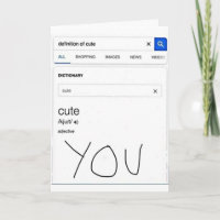 YOU ARE SO **CUTE*** THE TRUE MEANING OF CUTE! HOLIDAY CARD | Zazzle