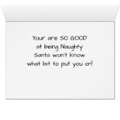 *YOU ARE SO GOOD AT BEING NAUGHTY* WHAT LIST??? (Inside Horizontal (Bottom))