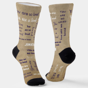 You Are So Loved Blanket Add Your Name Socks