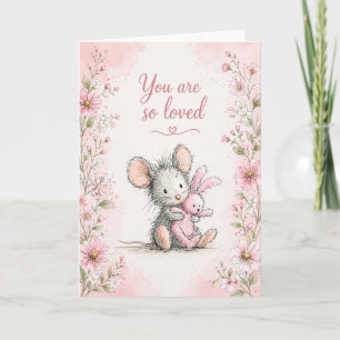 You Are So Loved   Mouse Hug Card