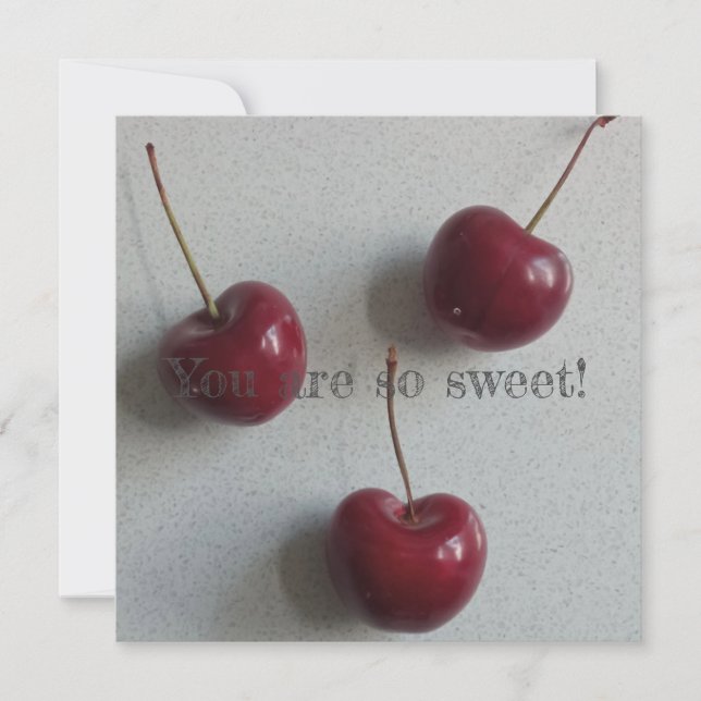 You Are So Sweet Cherry Holiday Card (Front)