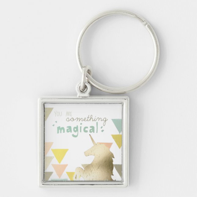 You Are Something Magical Gold Unicorn Keychain (Front)